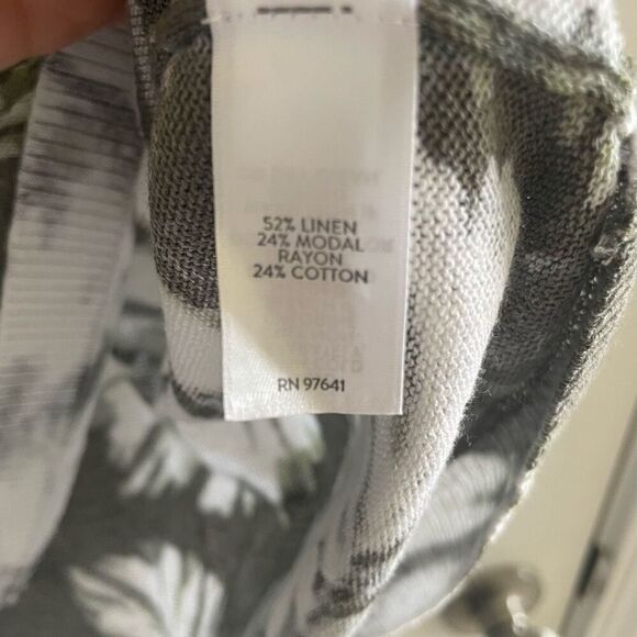 J Jill Green Palm Linen Modal Lightweight Sweater Top Women’s Size Small - Picture 3 of 6